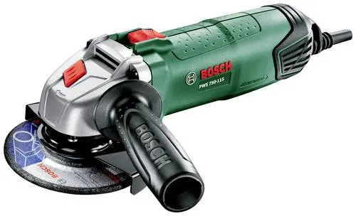 Bosch UniversalGrind 750-125 - Kompakter Winkelschleifer, 750 W für Schleifen, Trennen und Bürsten, ergonomisches Design und werkzeugloser Schutzwechsel