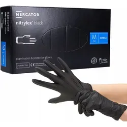 Mercator Nitrylhandschuhe Schwarz M 100 Stück - Schwarz - M