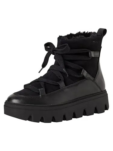 Tamaris Damen Stiefel aus Leder schwarz 37 - Elegante Stiefel mit Touchit-Memory Foam für individuellen Komfort. Praktischer Reißverschluss und stilvoller Keilabsatz sorgen für einen modernen Look und ein angenehmes Tragegefühl bei jedem Schritt.