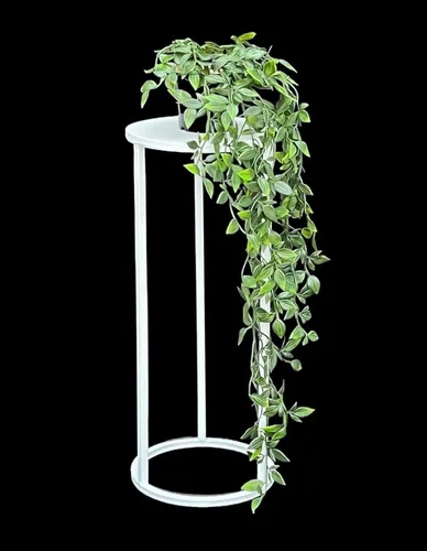 DanDiBo Blumenhocker Metall Weiß Rund 50-70 cm in weiß von DanDiBo