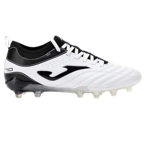 Joma Herren Football Boots Schwarz-Weiß, Größe 43.5 EU - Fußballschuhe aus strapazierfähigem Synthetikleder für optimalen Halt und Spielkomfort auf dem Platz.