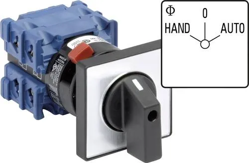 Kraus & Naimer CH10.A212.FT2.F085 Umschalter 20 A - Leistungsschalter für sichere Stromsteuerung, IP66-schutz, zentralbefestigung und ideal für industrielle Anwendungen.