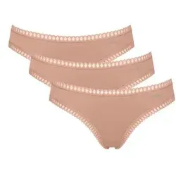 Sloggi Damen-Mini-Slip im Dreierpack - Der Sloggi Damen-Mini-Slip im praktischen Dreierpack vereint elegantes Design und hohen Tragekomfort. Der elastische Bund sorgt für perfekten Halt, während feine Spitzendetails und die enganliegende Passform feminine Akzente setzen.
