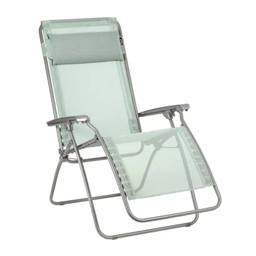 LAFUMA MOBILIER Relax-Liegestuhl, Klappbar und verstellbar, R Clip, Batyline, Farbe: Tilleul, LFM4020-9268