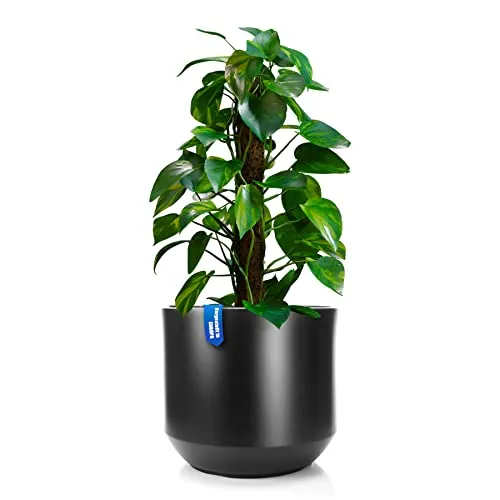 BigDean Blumentopf Style ø 40 cm anthrazit - Garten-Zubehör mit herausnehmbarem Innentopf für einfache Pflege, witterungsbeständig und ideal für Pflanzen im Innen- und Außenbereich.