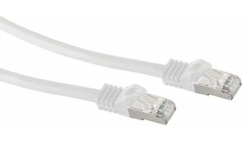 S-IMPULS RJ45 Patchkabel S/FTP (PIMF), m. CAT.7 Rohkabel, 15 m, weiß 75525-W