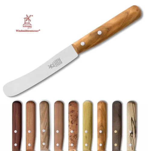 Windmühlenmesser BUCKELS Frühstücksmesser - rostfreies Brötchenmesser mit 11,8 cm Klinge - Küchenmesser aus rostfreiem Edelstahl mit einem eleganten Griff aus Eisbuche, ideal für das perfekte Frühstückserlebnis.