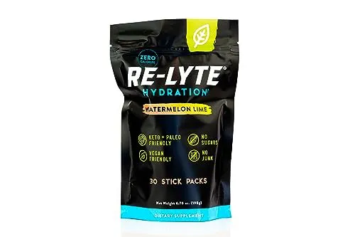 REDMOND Re-Lyte ELECTROLYTE Drink Mix WATERMELON Bag 30 x 6,3g Sachet - Elektrolytepulver, zuckerfrei, mit echtem Redmond Real Salt und über 60 wichtigen Mineralstoffen & Spurenelementen