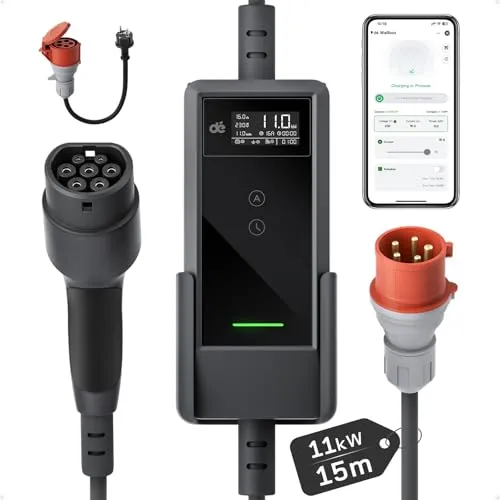 dé Mobile Wallbox 11kW mit App – Flexible Ladestation für E-Fahrzeuge