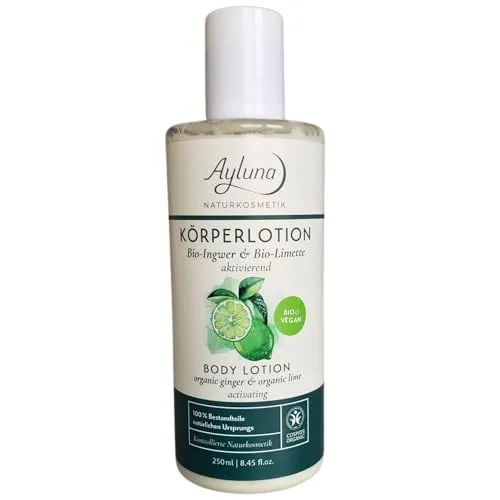 Ayluna Naturkosmetik Körperlotion Bio-Ingwer & Bio-Limette aktivierend, 250ml, bio & vegan