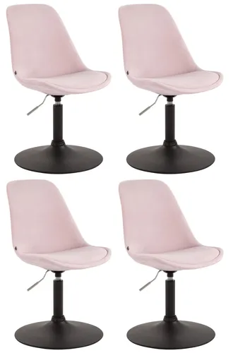 CLP 4er Set Esszimmerstühle Maverick Samt in lila von CLP