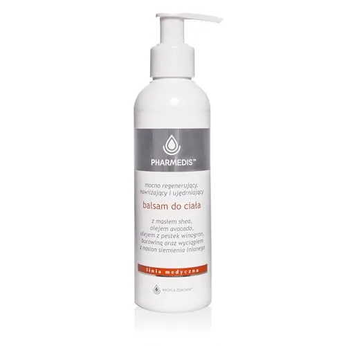 PHARMEDIS Body Balsam - Körpercreme - Körperpflege SHEA Butter Creme - Hautpflege Körperlotion Trockene Haut - Natürlich Skin Body Superfood - Grape Seed Oil & Shea Butter Body Lotion 200 ml