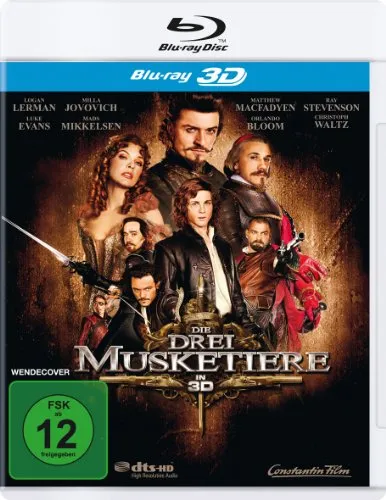 Die drei Musketiere [3D Blu-ray] - Abenteuerfilm, beeindruckende 3D-Visuals für ein fesselndes Seherlebnis, freigegeben ab 12 Jahren