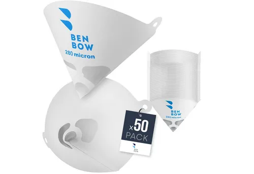 BENBOW Filter-Set Lacksiebe Nyloneinsatz, Lacksiebe Nyloneinsatz Farbsiebe Lackfilter 280 Mikron (50x)