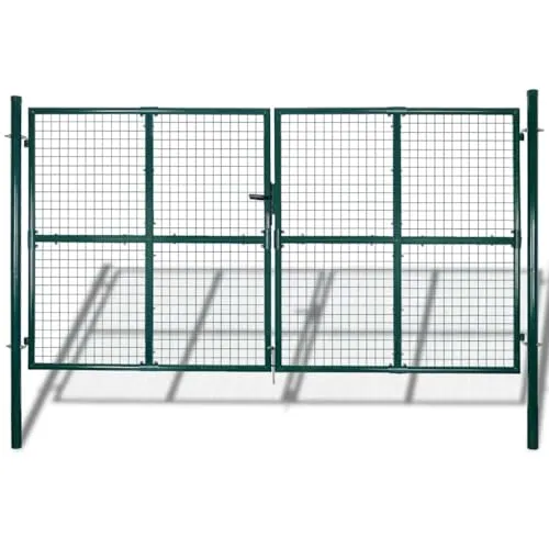 vidaXL Maschendrahtzaun 289x175 cm / 306x225 cm - Robuste Gartenbarriere - Maschendrahtzaun aus verzinktem Stahl, pulverbeschichtet für Langlebigkeit und Korrosionsbeständigkeit. Ideal für die Abgrenzung Ihres Gartens mit einfacher Montage und sicherem Schnellverschluss.