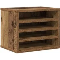 Schreibtisch Organizer Altes Holz 36x26x29.5 cm - Regale & Aufbewahrung – Stilvoller Organizer aus altem Holz mit 4 Fächern für optimale Ablage und Ordnung auf Ihrem Schreibtisch.