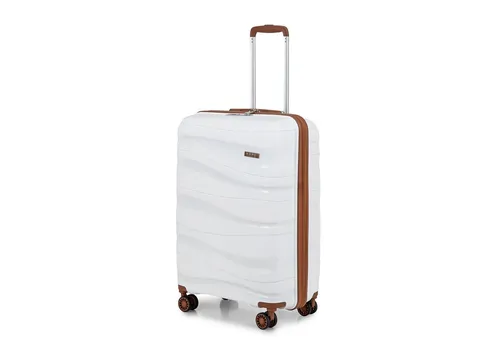 KONO Handgepäck-Trolley Leicht Hartschalenkoffer Reisekoffer mit 4 Rollen und TSA Schloss