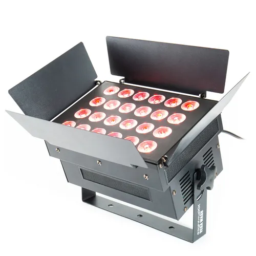 lightmaXX VEGA Wash LED-Fluter - DJ: Einzelne Beleuchtungen - Leistungsstarker LED-Fluter mit 24x 8W RGBW-LEDs für beeindruckende Bühnen- und Architekturbeleuchtung, steuerbar über DMX oder Musiksteuerung.