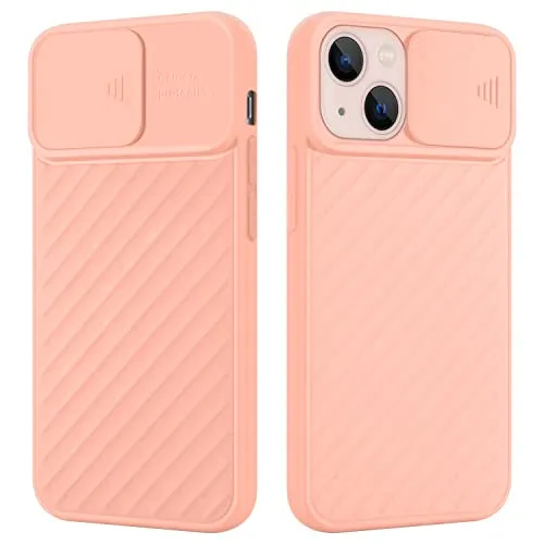 Cadorabo Hülle kompatibel mit Apple iPhone 13 Schutzhülle TPU Silikon Case mit Kameraschutz Slim Kratzfest Weiche Gummi mit Rundumschutz Case Hülle für iPhone 13 in Rosa