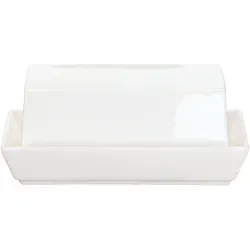 ASA Selection à table Butterdose - Elegante Butterdose aus hochwertigem Fine Bone Porzellan, spülmaschinenfest und ideal für jeden Frühstückstisch – ein Must-have für Designliebhaber.