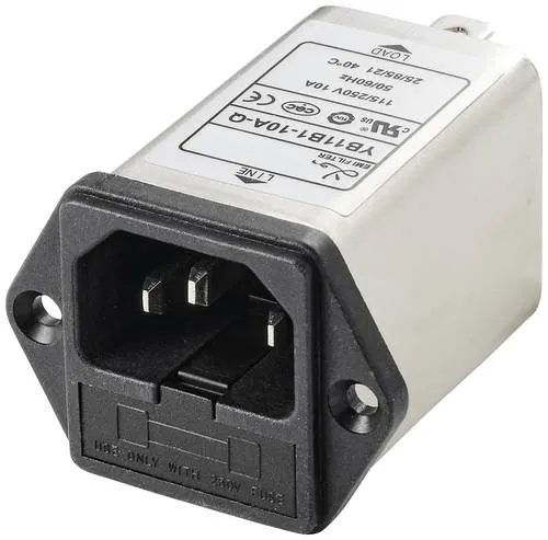 Produktbild TRU COMPONENTS TC-10101436 Netzfilter mit Kaltgerätebuchse 250 V/AC 10A 0.3 mH (L x B x H) 54.3 x 44 x 31.3mm 1St.