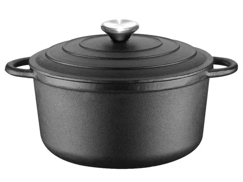 Gusseisen Topf Rund Deckel Induktion 4.0L 24cm KRISBERG KS-7552