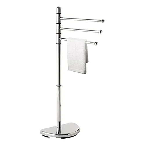 Gedy Hibiscus HI311300000: Verchromter freistehender Handtuchhalter - Handtuchregale & Handtuchablagen, elegantes Design mit hochwertiger Chromoberfläche und 2 Jahre Garantie für langlebige Nutzung.