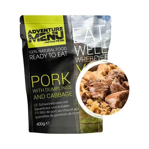 Adventure Menu Schweinebraten mit Sauerkraut und Knödeln