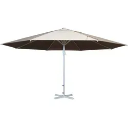 Sonnenschirm Meran II, Ø 5m Polyester/Alu Mast 28kg creme-beige