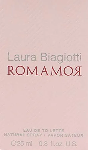 Laura Biagiotti Romamor Eau de Toilette - 25 ml, verführerischer Duft mit Noten von Beeren und Patschuli, ideal für romantische Anlässe