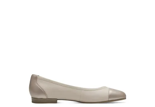 Tamaris Damen Klassische Ballerinas, Frauen Flats,Comfort Lining,TOUCHit-Fußbett,Slip-ons,klassisch elegant,Ballerinen,Ivory Comb,41 EU