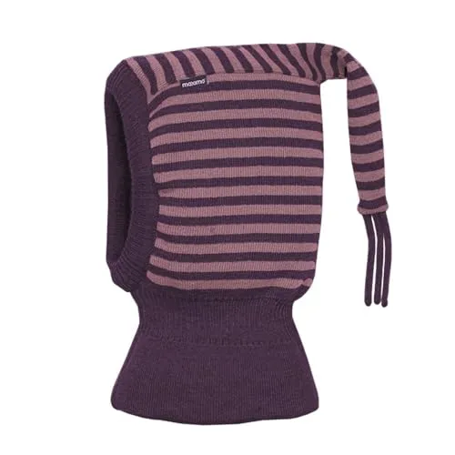 maximo MINI-Schlupfmütze, Zipfel Strick Ringel, doppelt, Windstopper Merino
