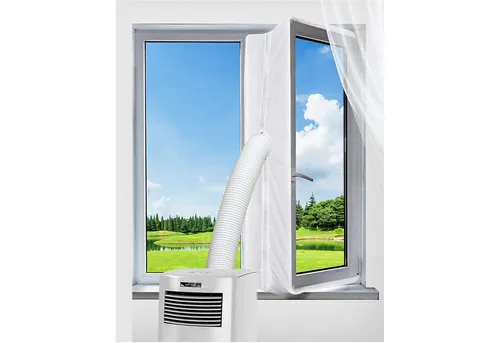 TPFLiving Fenster-Set für Klimageräte und Trockner - 5m - Zubehör für Klima & Heizen, speziell für deutsche Fenster entwickelt, sorgt für optimale Abdichtung und Energieeinsparung bei mobilen Klimageräten.