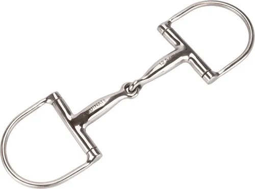 Equinate D-Ring Trense Edelstahl 16mm - Anatomisches, maulfreundliches Gebiss für Pferde - D-Gebissstücke für Pferde, ergonomisch geformt für präzise Einwirkung und optimalen Sitz, ideal für empfindliche Maulwinkel.