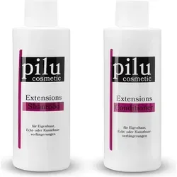 Pilu Cosmetic Haarshampoo & Conditioner Set 1000 ml - Haarpflege für Extensions und Echthaar, sanfte Reinigung und verbesserte Kämmbarkeit, Made in Germany, ideal für professionellen Look.