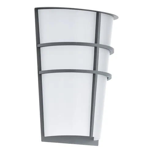 EGLO LED Außen-Wandlampe Breganzo 2-flammig - Wetterfeste Wandleuchte aus Stahl und Kunststoff (IP44) für stilvolle Beleuchtung im Garten, auf der Terrasse oder Balkon. Energiesparende LEDs sorgen für warmweißes Licht und modernes Design.