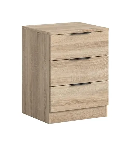 Mid.you Nachtschrank Sonoma Eiche mit 3 Schubladen