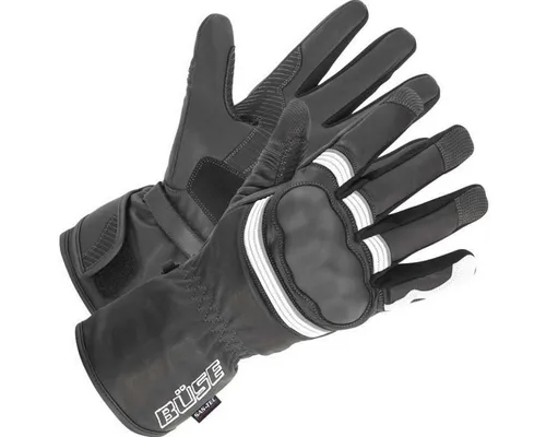 BÜSE ST Match Handschuhe XXL, Schwarz-Weiß - Motorradhandschuhe aus hochwertigem Leder, bieten optimalen Grip und Schutz für sichere Fahrten.