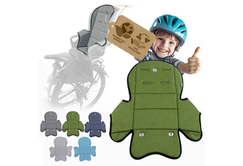 Ersatzbezug für Römer Kinderfahrradsitz – Weiches und waschbares Polster (grün meliert) - Frischer Look für deinen Fahrradsitz! Der BambiniWelt Ersatzbezug sorgt für hohen Komfort und ist einfach zu montieren. Strapazierfähig und waschmaschinenfest – ideal für aktive Familien. Passend für viele Römer Modelle.