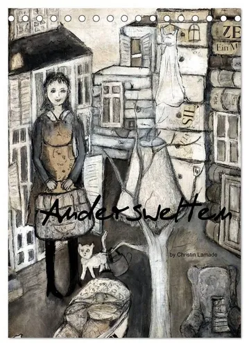 CALVENDO Wandkalender Anderswelten 2026 - Tischkalender mit 12 romantischen Gemälden der Künstlerin Christin Lamade, gefertigt aus FSC-zertifiziertem Papier. Ideal für Naturliebhaber und umweltbewusste Käufer.