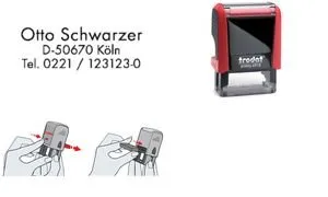 trodat 53536 Textstempelautomat Printy 4910 4.0, 3-zeilig, schwarz