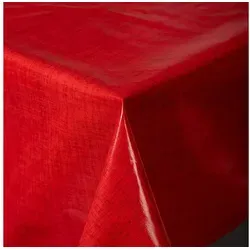 texpot Tischdecke Wachtstuchtischdecke abwischbar Gartentischdecke Wachstuch (1-tlg) rot rechteckig | 130 cm x 260 cm