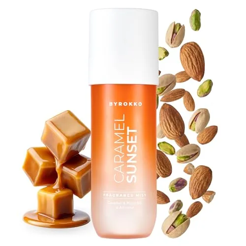 BYROKKO Caramel Sunset Hair & Body Mist für Damen – Warmer Duft mit Karamell, Pistazie & Vanille – Süßer Bodyspray für Haut & Haare – 150 ml