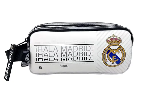 CYPBRANDS Unisex Kinder Real Portatodo Triple Con 3 Cuerpos-Hala Madrid Federmäppchen, weiß