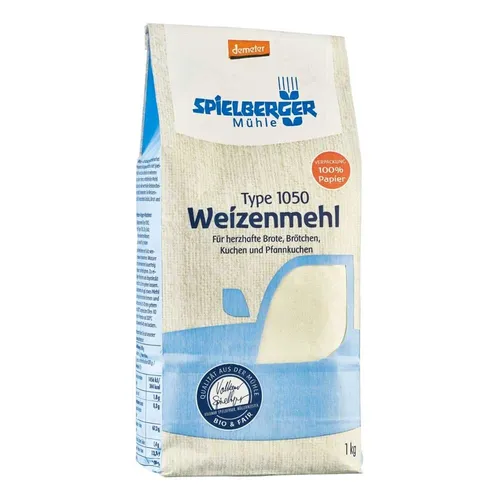 Weizenmehl Type 1050 Demeter 1kg | SPIELBERGER MÜHLE