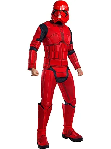 Rubie ́s Star Wars 9 Sith Trooper Kostüm XL - Hochwertiges Kostüm der Elite-Stormtrooper aus 'Der Aufstieg Skywalkers', inklusive Jumpsuit, Stiefelstulpen, Gürtel und Maske für beeindruckende Auftritte.