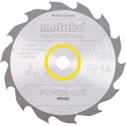 Metabo 628004000 Kreissägeblatt 190mm - Kreissägeblatt für grobe und mittelfeine Zuschnitte, ideal für Vollholz und Bauholz mit Nägeln, bietet gute Schnittergebnisse bei geringem Leistungsbedarf.