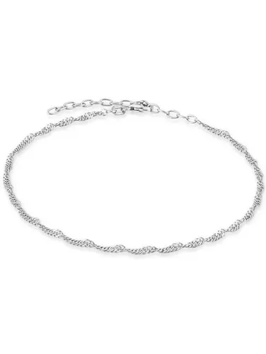 modabilé Fußkette Fußkettchen SINGAPORE, 23cm - 28cm, 2,4mm breit, Sterling Silber 925, Frauen, Made in Germany