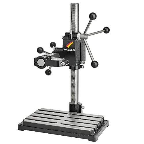 WABECO Bohrständer Fräsständer BF1240 mit 3-Speichen Drehkreuz Z- und Y-Achse, 2 Zustellachsen vertikal/horizontal Säule 500 Ausleger 350 mm Made in Germany