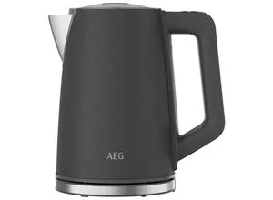 AEG Wasserkocher Deli 5, Anthrazit - Wasserkocher mit 1,7 L Fassungsvermögen, individuelle Temperaturstufen und automatische Abschaltung für sicheres Kochen.